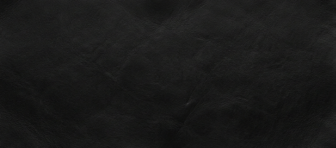 Jet Black Leather Finish Jet black leather material