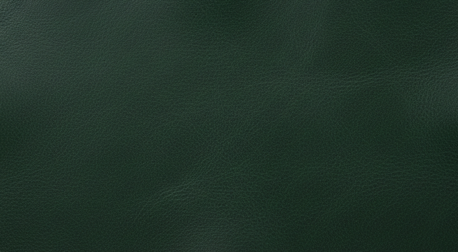 Deep Forest Green Leather Finish Deep forest green leather material