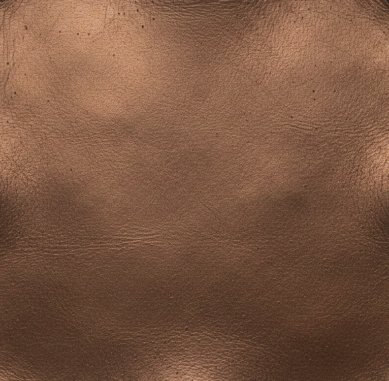 Metallic Bronze Leather Finish Metallic bronze leather material