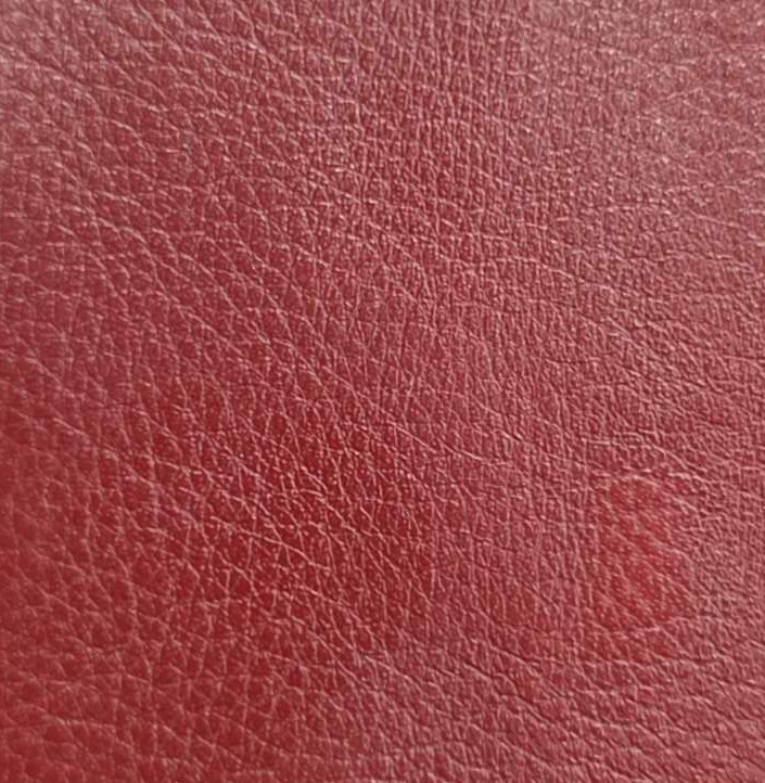 Brick Red Leather Finish Oxidized brick red leather material