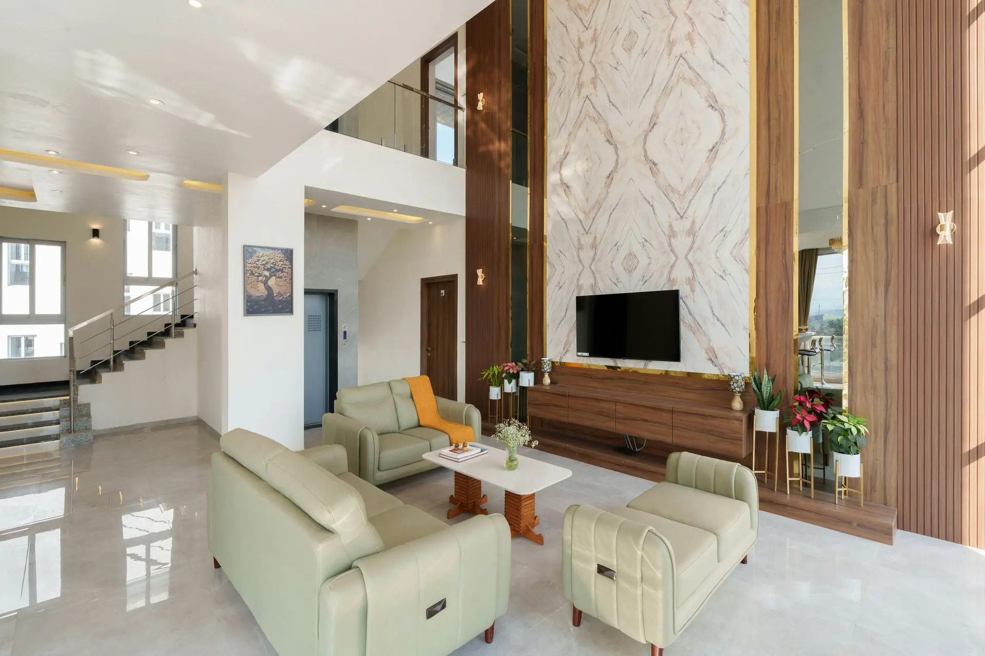 Modern living room furniture from China with sofa set and premium interior design