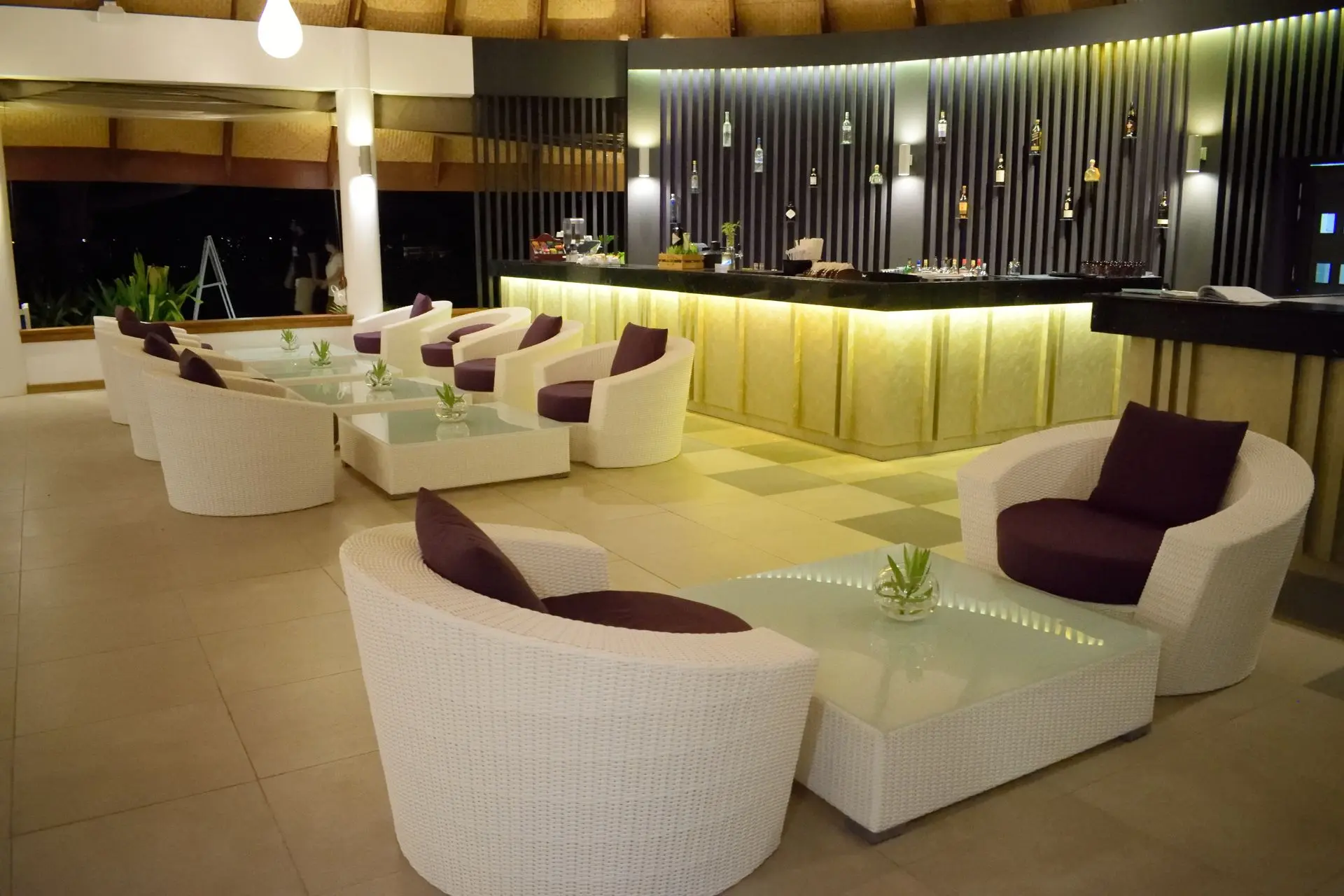 Hotel lounge and bar furniture setup showing coordinated design and high-quality hospitality interiors