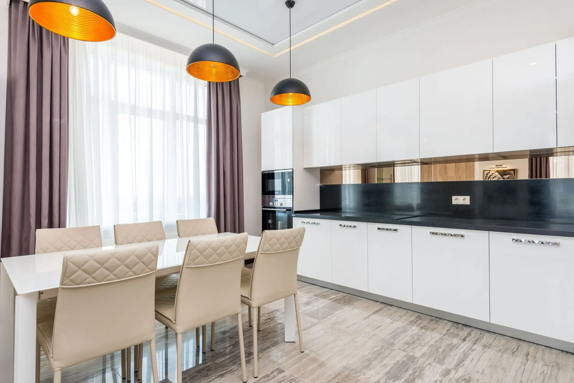 Lacquer Finishes for Modern Kitchen Cabinets Modern white kitchen cabinets with a smooth, uniform finish
